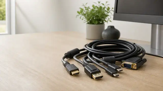 HDMI-, DisplayPort- og videokabler